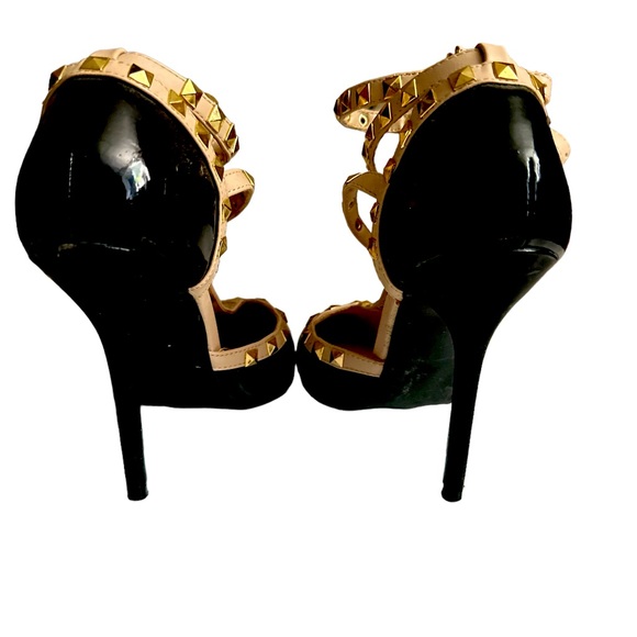 Black triple strap heel - Picture 2 of 2